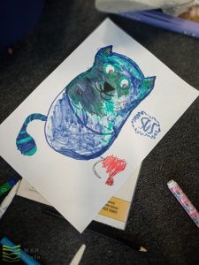 rysunek kota zrobiony przez dzieci