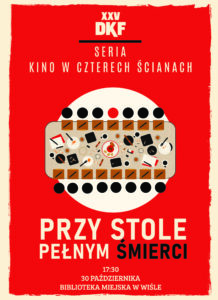 Plakat na XXV spotkanie Dyskusyjnego Klubu Książki z serii Kino w czterech ścianach