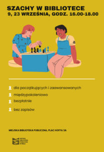 Rysunek dwoje ludzie siedzi przy szachownicy